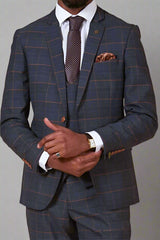 Marc Darcy JENSON - Marine Navy Check Blazer