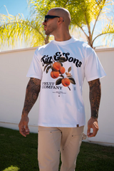 Sinners Sin & Sons Fruit Co Tee - White