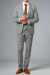 Marc Darcy KRIS - Silver Grey Tweed Suit