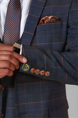 Marc Darcy JENSON - Marine Navy Check Blazer