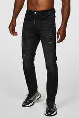 Alessandro Zavetti Apollo 005 Slim Fit Denim Jean Black