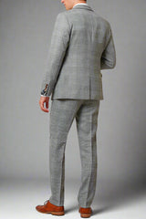 Marc Darcy KRIS - Silver Grey Tweed Suit