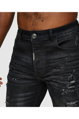 Alessandro Zavetti Apollo 005 Slim Fit Denim Jean Black