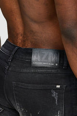 Alessandro Zavetti Apollo 005 Slim Fit Denim Jean Black