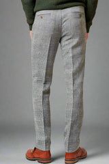 Marc Darcy KRIS - Silver Grey Tweed Trousers