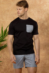 BELIER Black/Mono Illusion Pocket T-Shirt