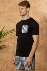 BELIER Black/Mono Illusion Pocket T-Shirt